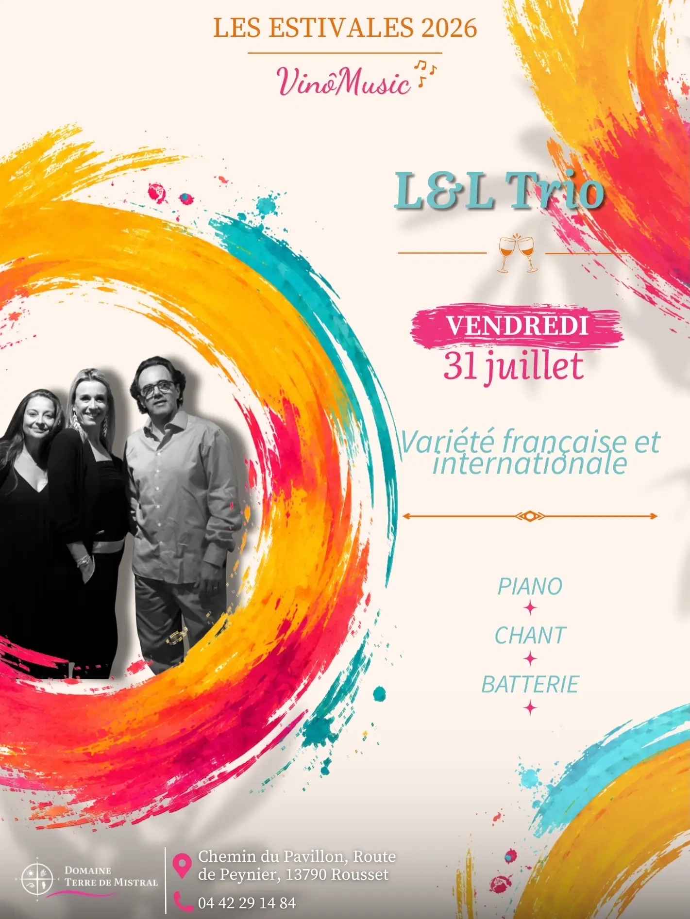 Estivales Vinômusic au Domaine Terre de Mistral - L&L Trio