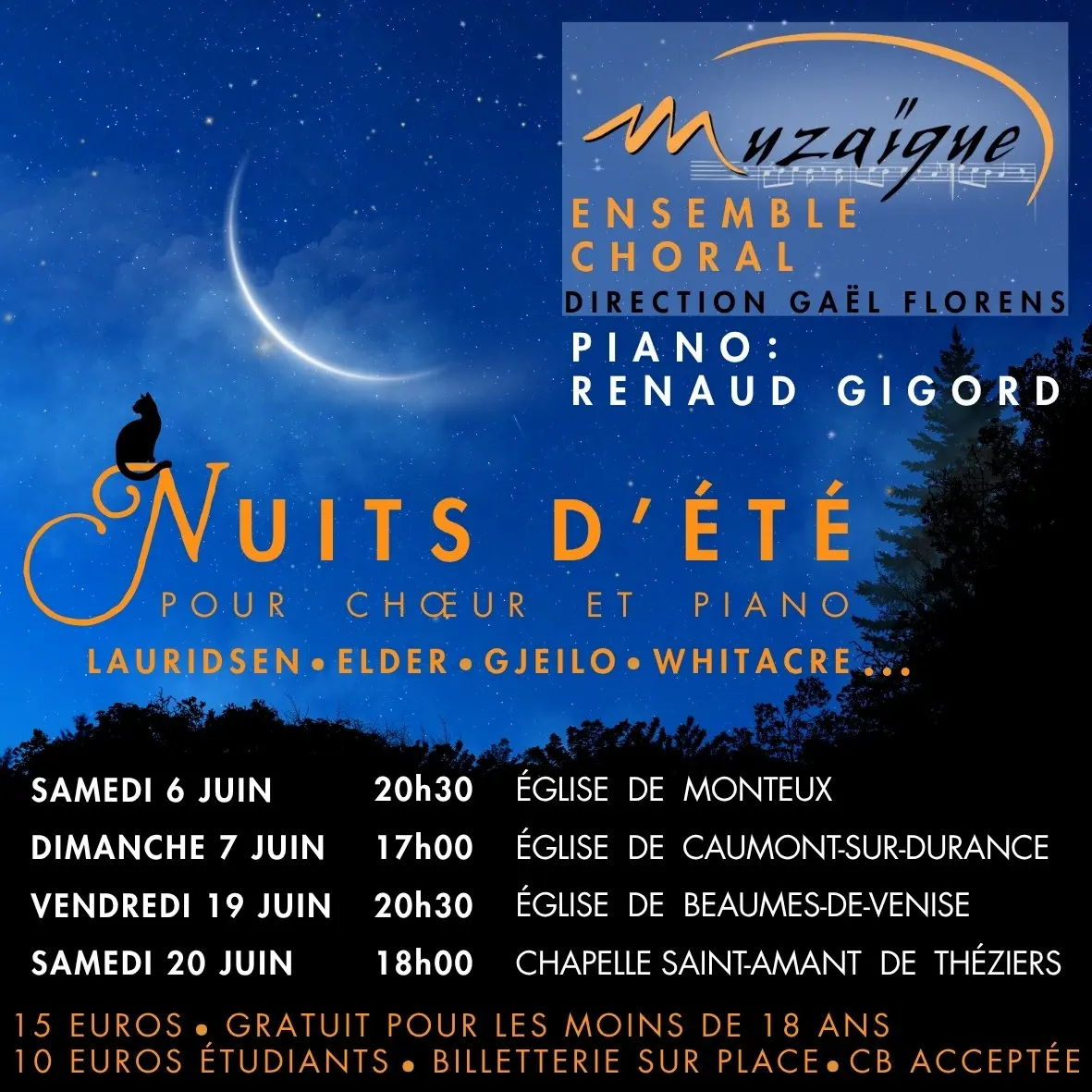Concert - Nuit d'été de l'Ensemble chorale Muzaïque