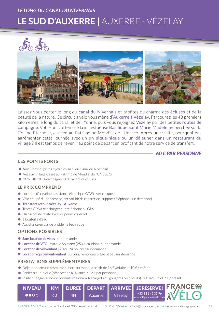 Balade à vélo - Le sud d'Auxerre | Auxerre - Vézelay