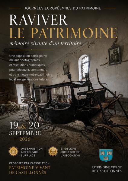 Journées Européennes du Patrimoine 2026- Exposition Raviver le Patrimoine