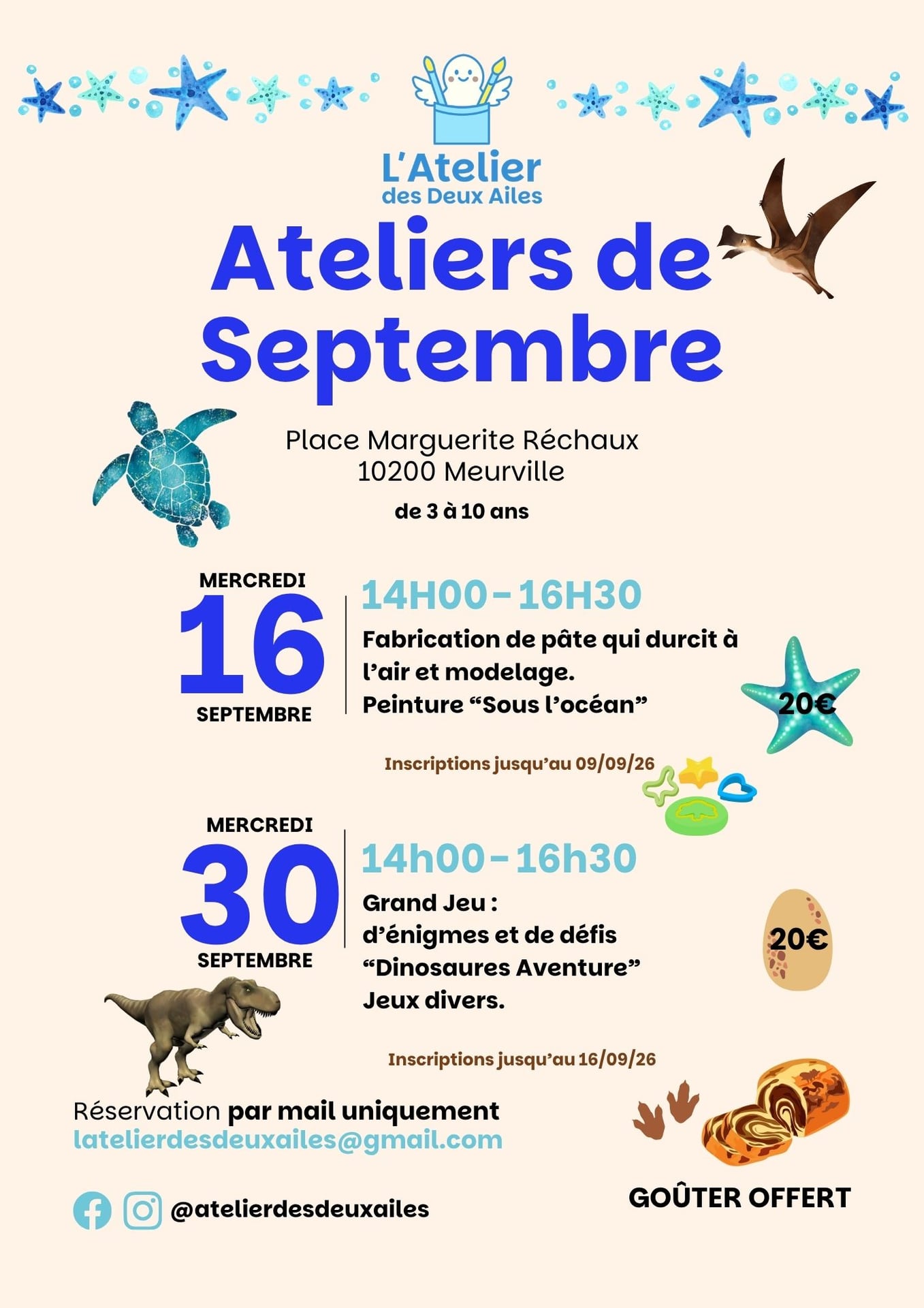 Les ateliers de Septembre avec l'Atelier des Deux Ailes