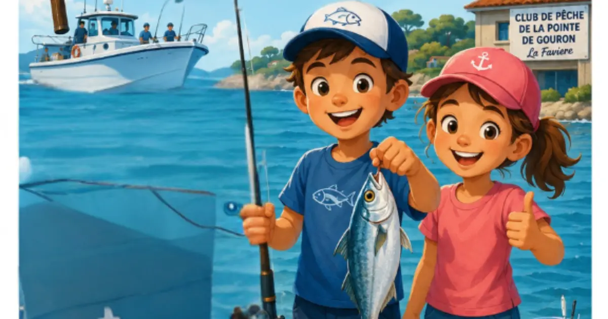 Concours de pêche en mer enfants