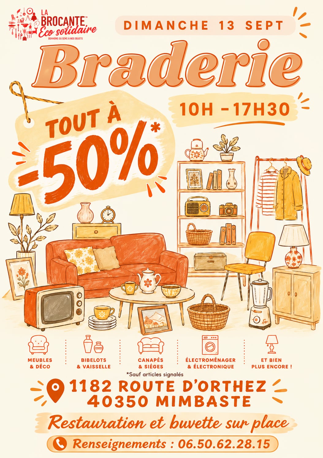 Braderie à la brocante éco-solidaire