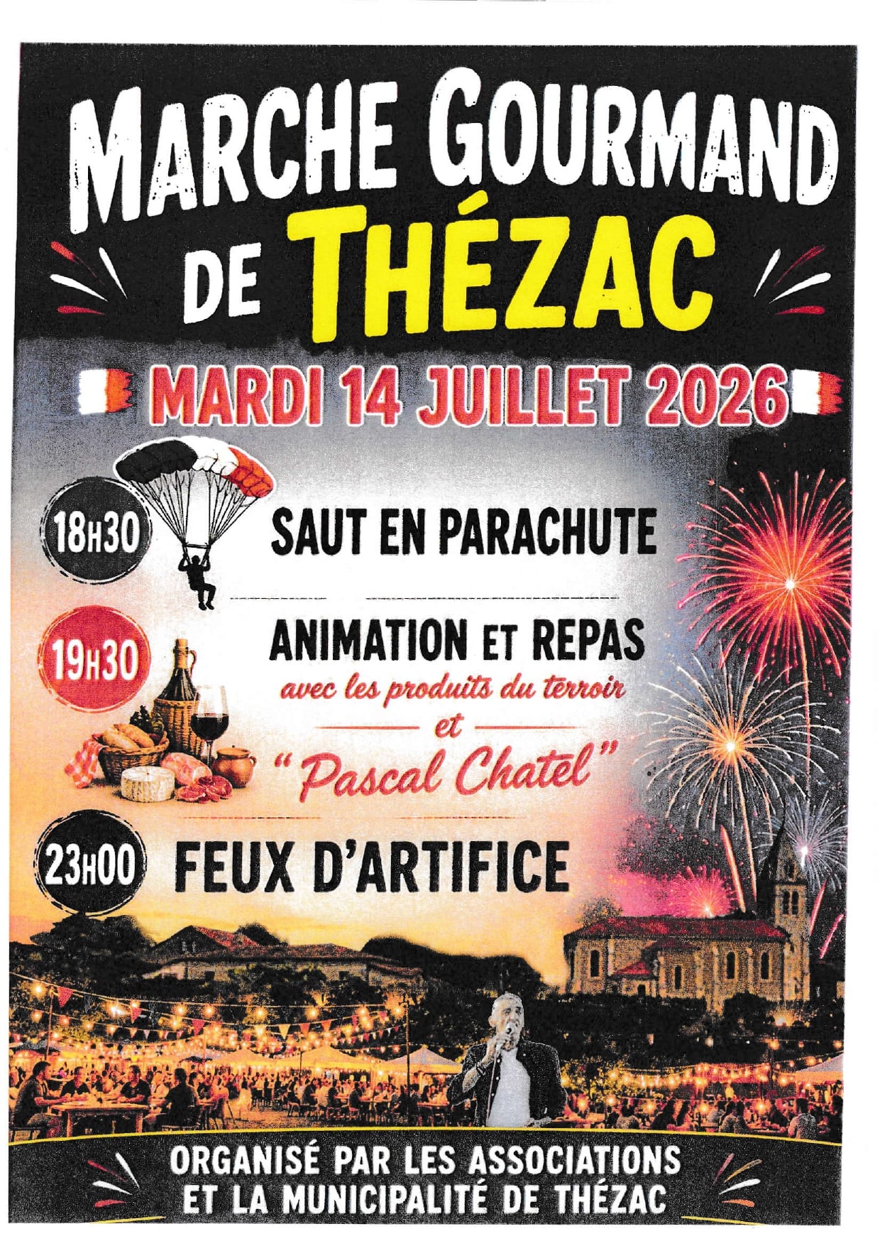 Marché gourmand de Thézac avec pascal chatel