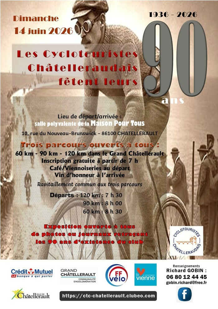 les 90 ans des cyclotouristes châtelleraudais