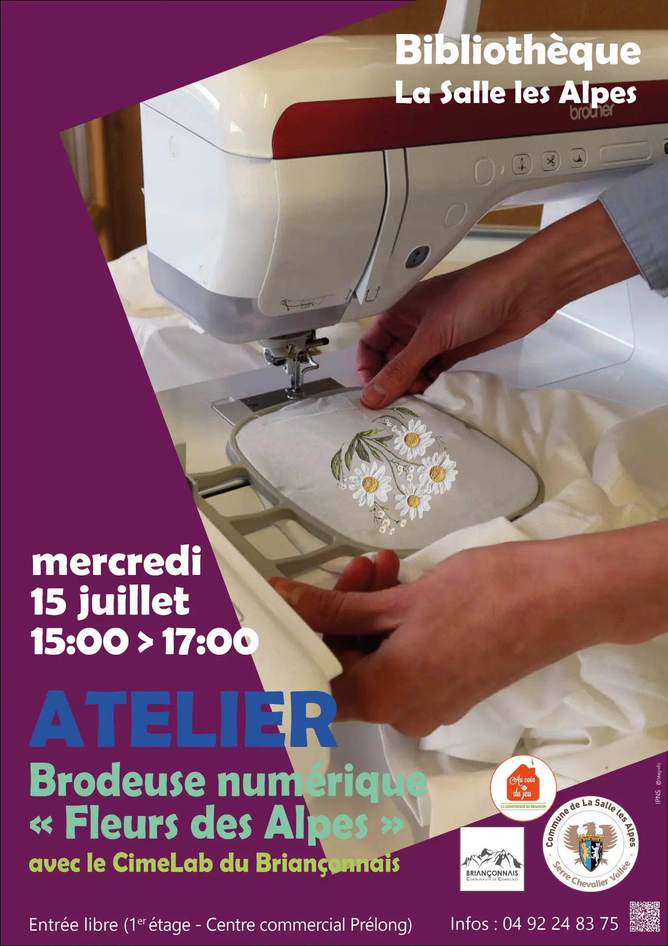 Atelier Brodeuse numérique avec le CimeLab