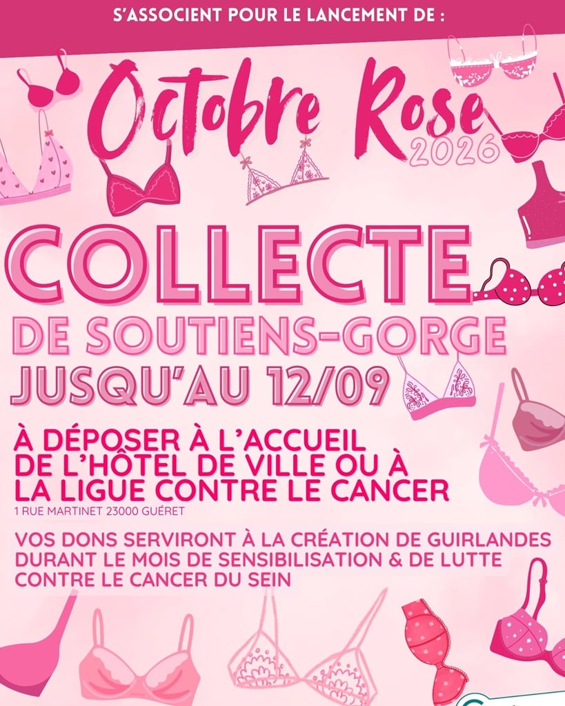 Octobre rose : collecte de soutien gorge