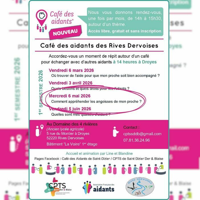Café des Aidants© – Rives Dervoises (Droyes) : Comment appréhender les angoisses de mon proche ?