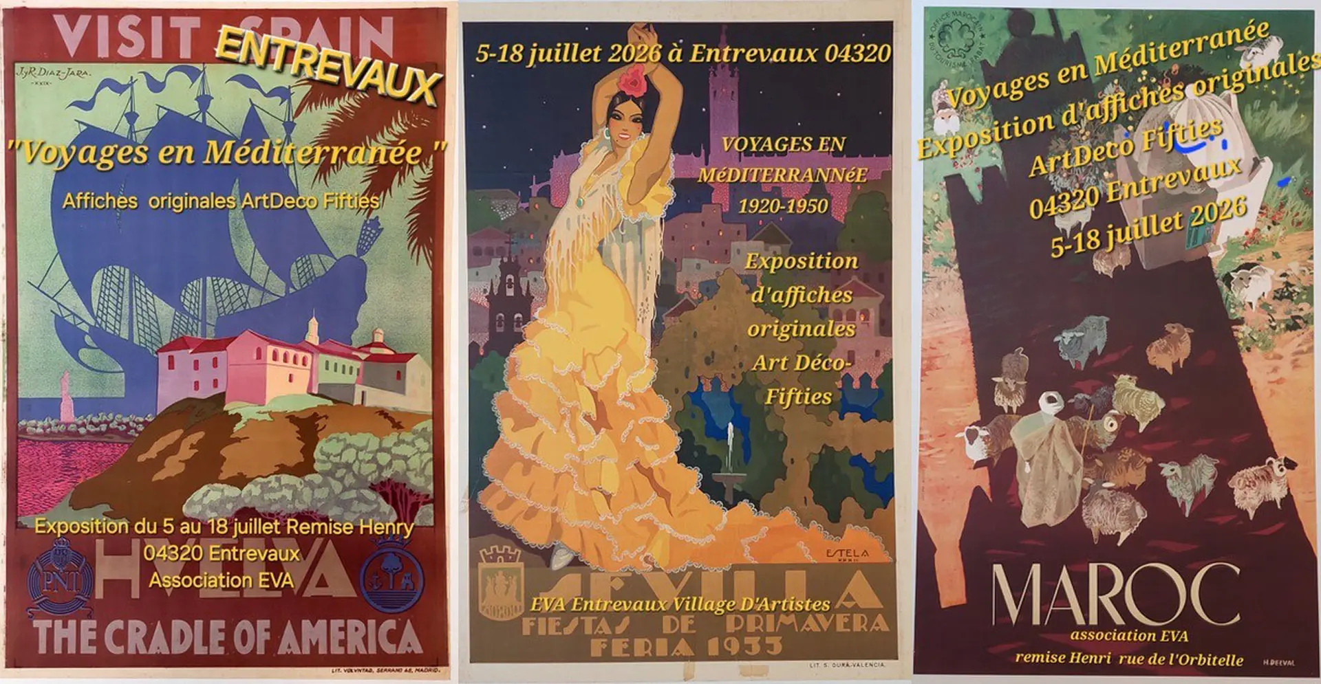 Exposition d'affiches touristiques anciennes