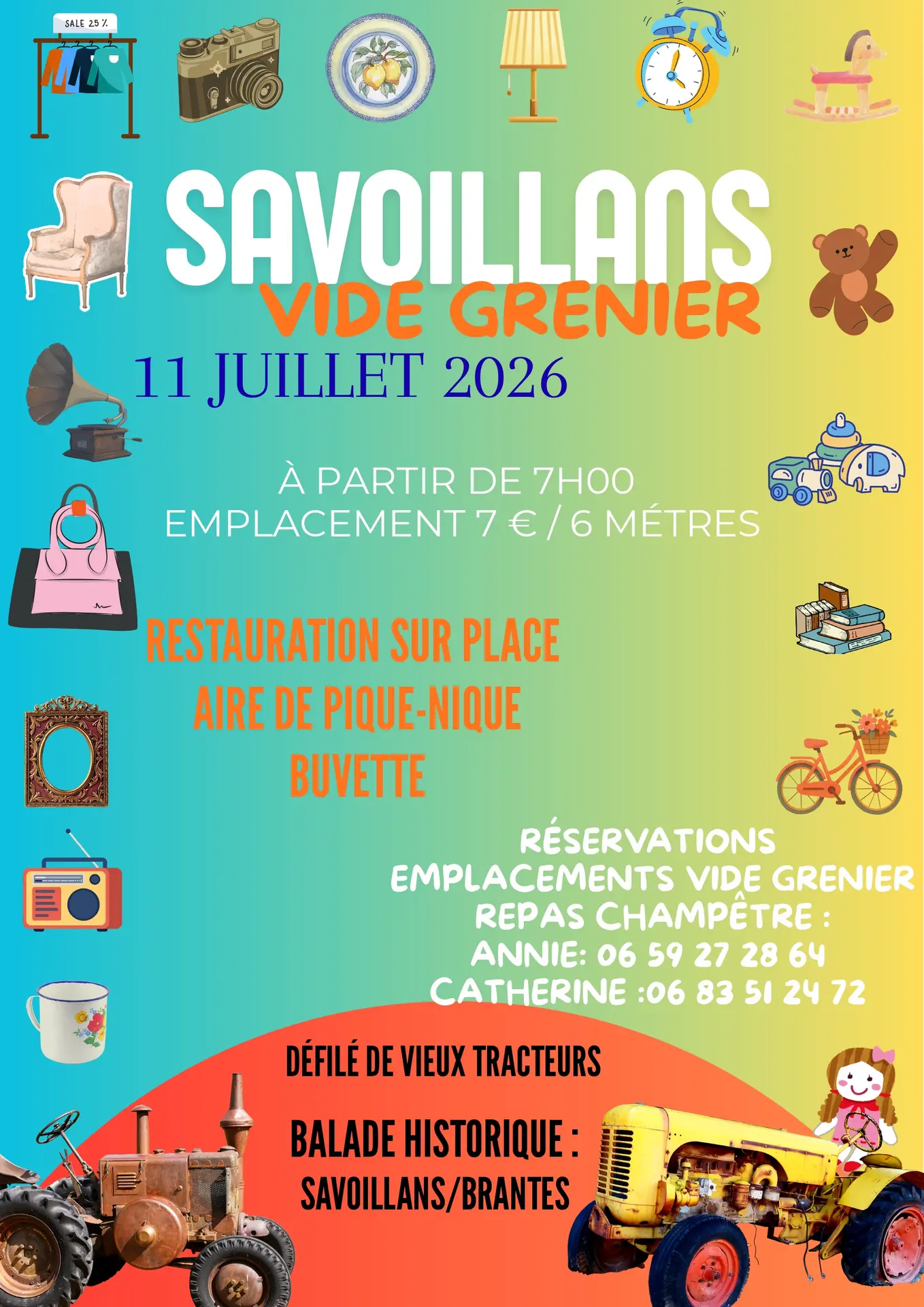 Vide grenier, défilé des vieux tracteurs et balade historique à Savoillans