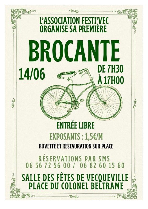 Brocante de l'association FESTI'VEC de Vecqueville