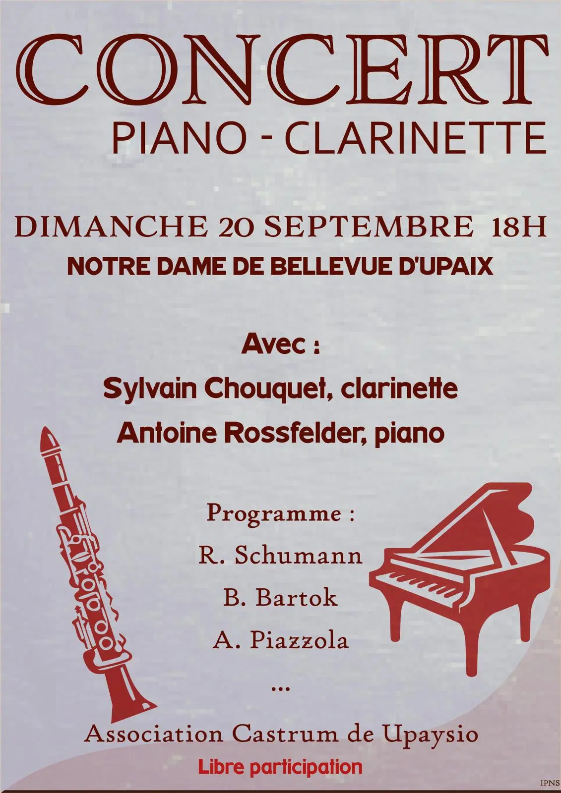 Journées Européennes du Patrimoine : concert clarinette et piano
