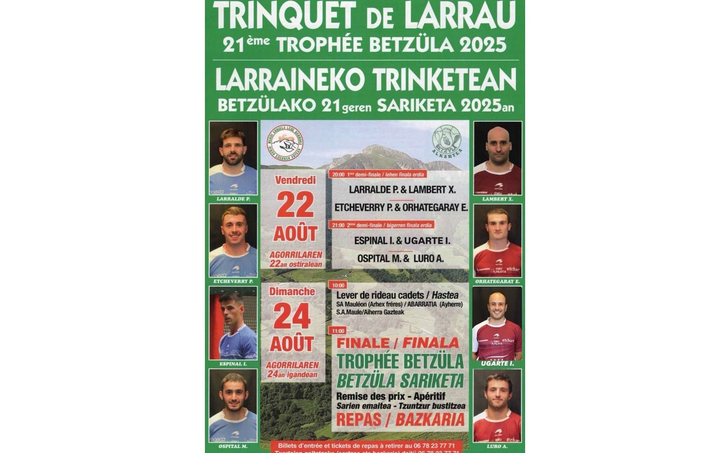 Pelote Trophée Betzüla - demi finale