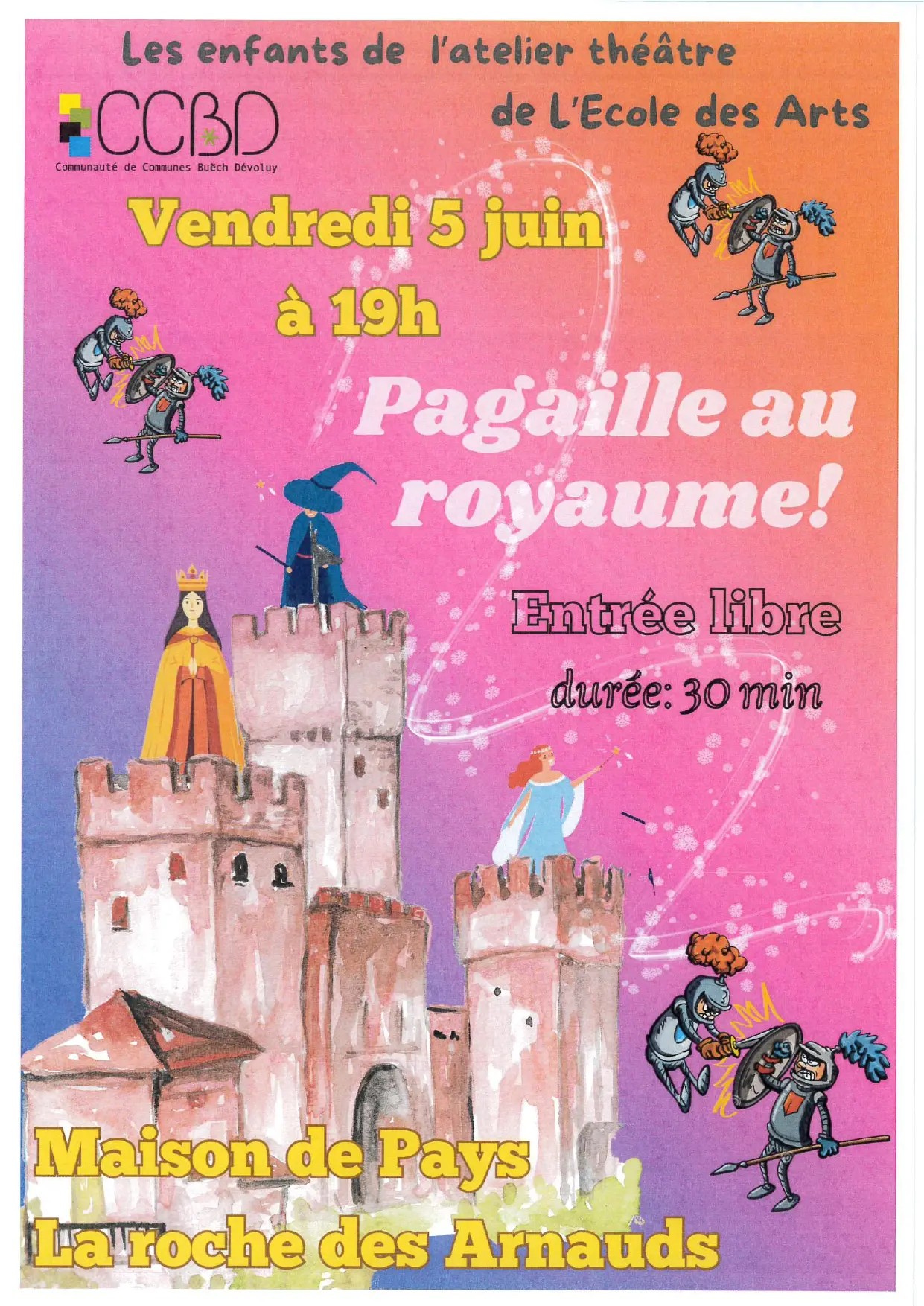 " Pagaille au royaume " un spectacle de l'Ecole des Arts