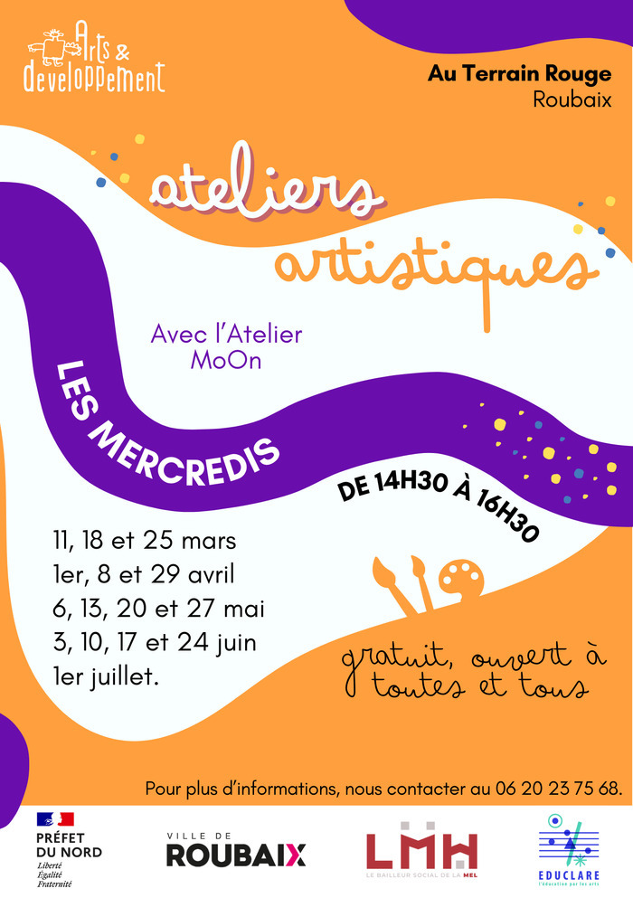 Ateliers artistiques de rue pour les enfants et les familles, avec l'Atelier MoOn !