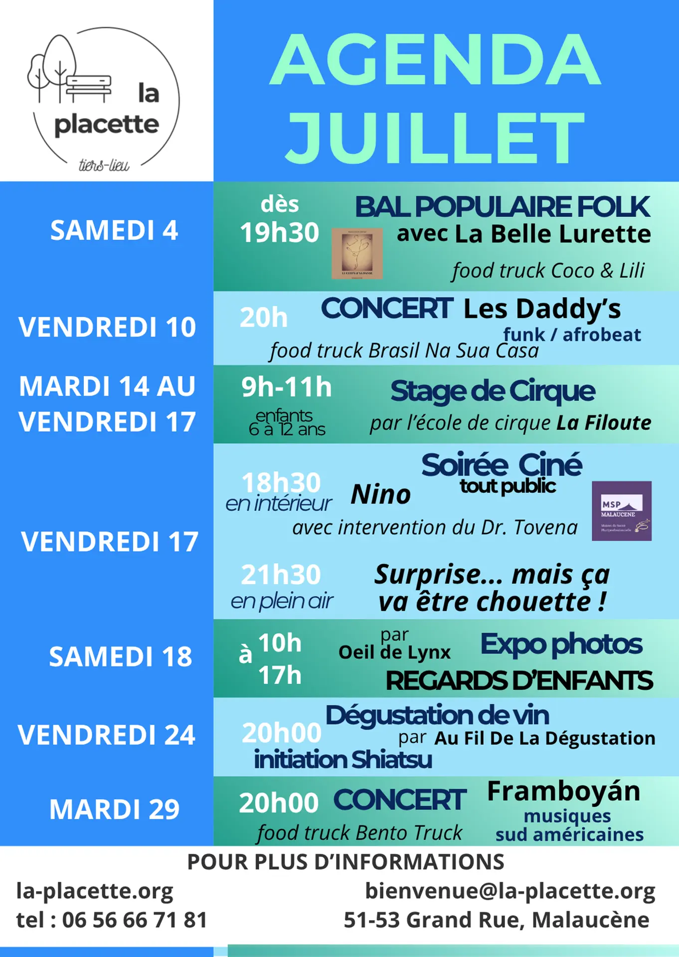 La placette : soirée ciné