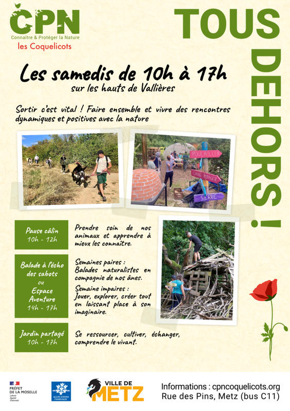 Ateliers au Cpn les Coquelicots - Samedi Tous Dehors !