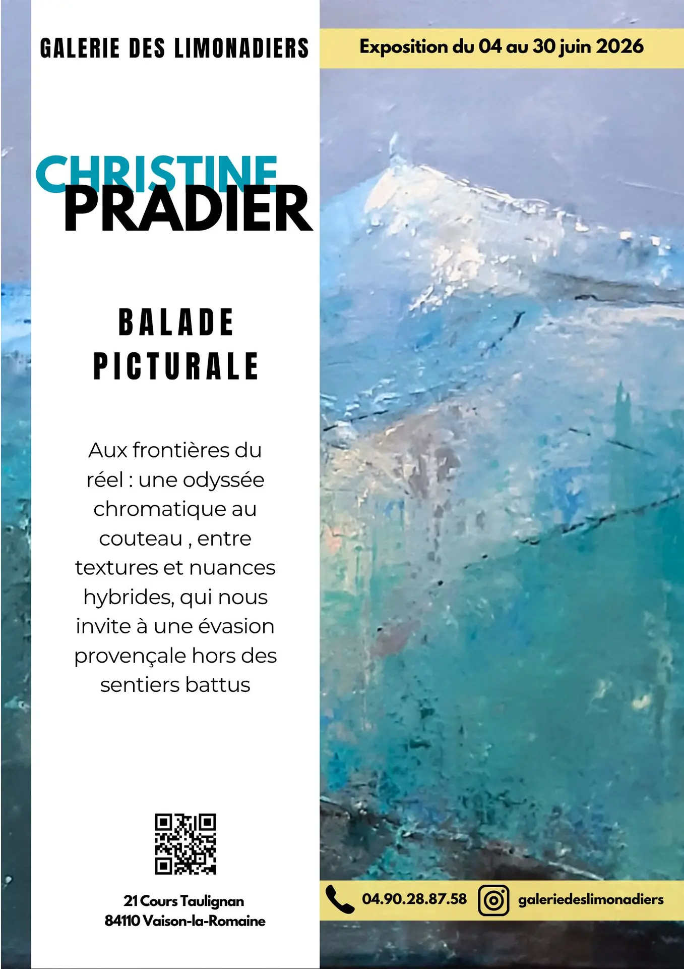 Exposition 'Balade Picturale' par Christine Pradier - Galerie des Limonadiers