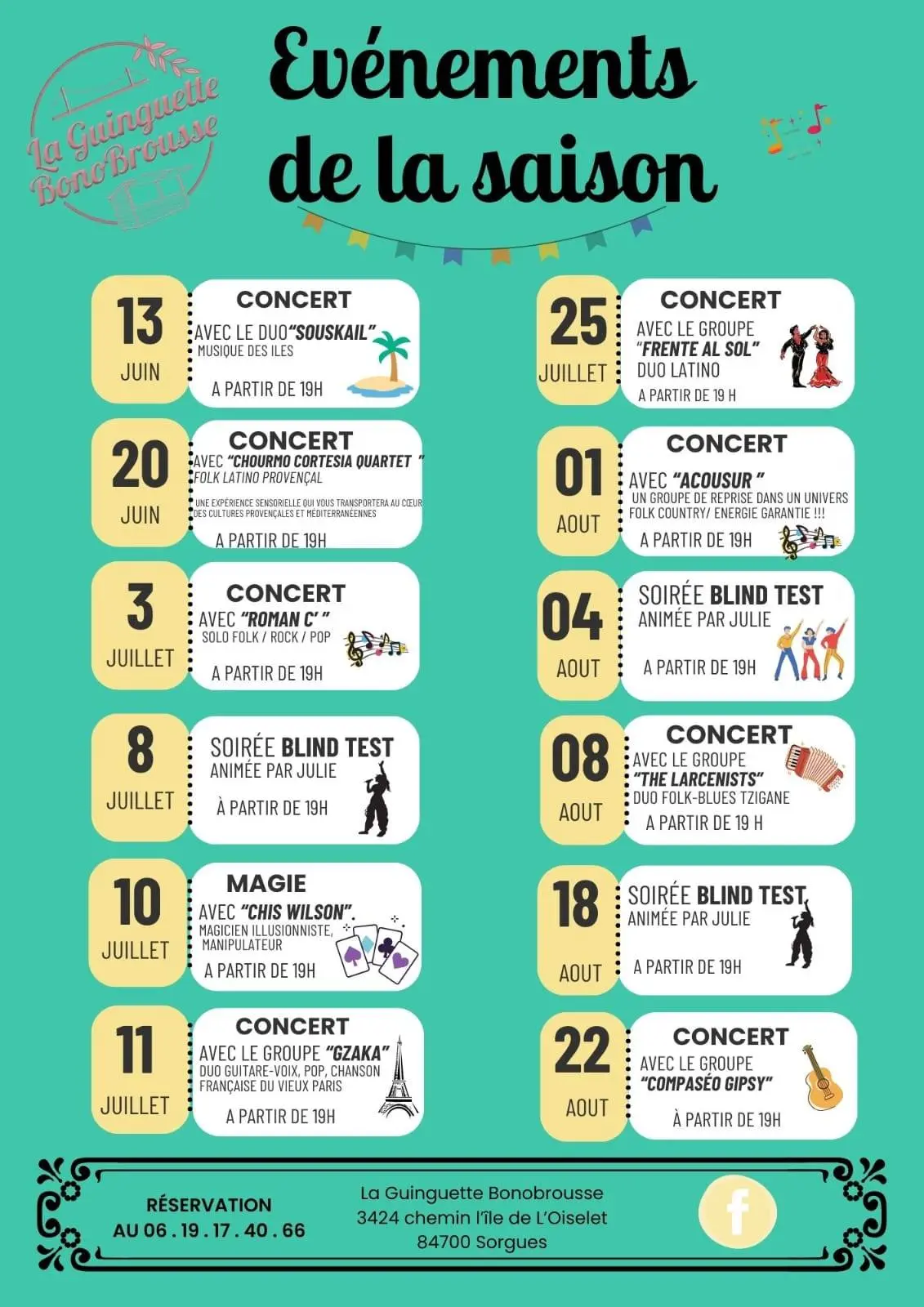 Soirée Concert à La Guinguette Bonobrousse