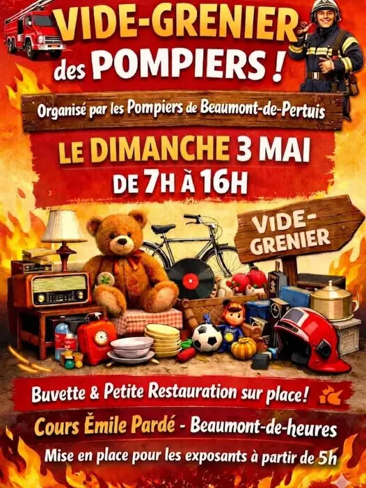Vide-grenier des pompiers de Beaumont de Pertuis