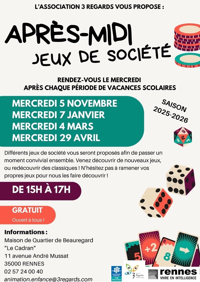 Après-midi jeux de société au Cadran