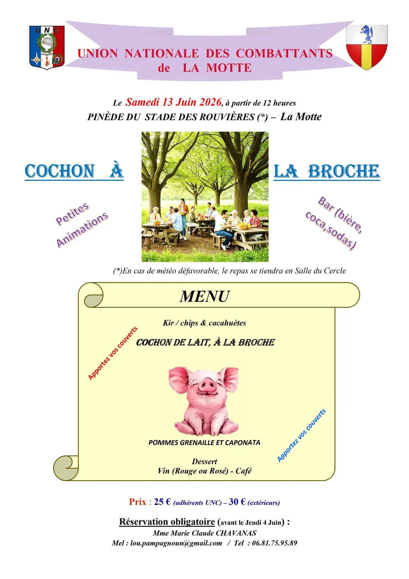 Repas UNC La Motte
