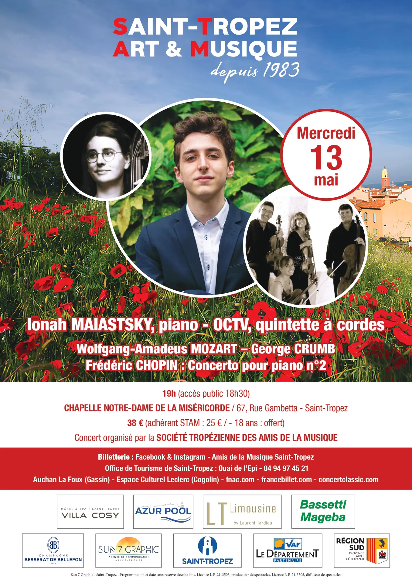 Concert - Ionah MAIATSKY (piano) + OCTV (Quintette à cordes)