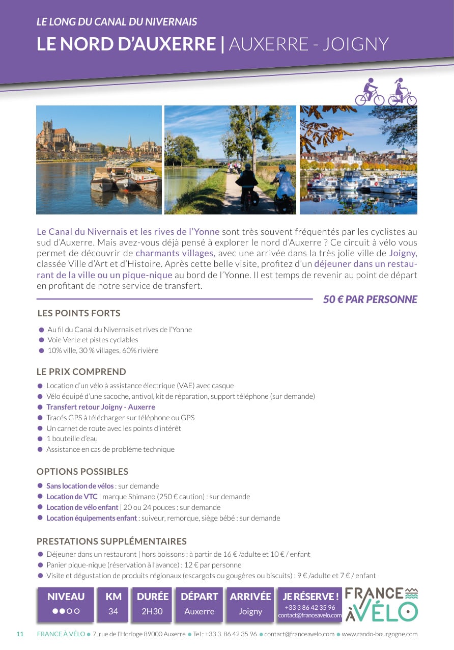 Balade à vélo - Le nord d'Auxerre | Auxerre - Joigny