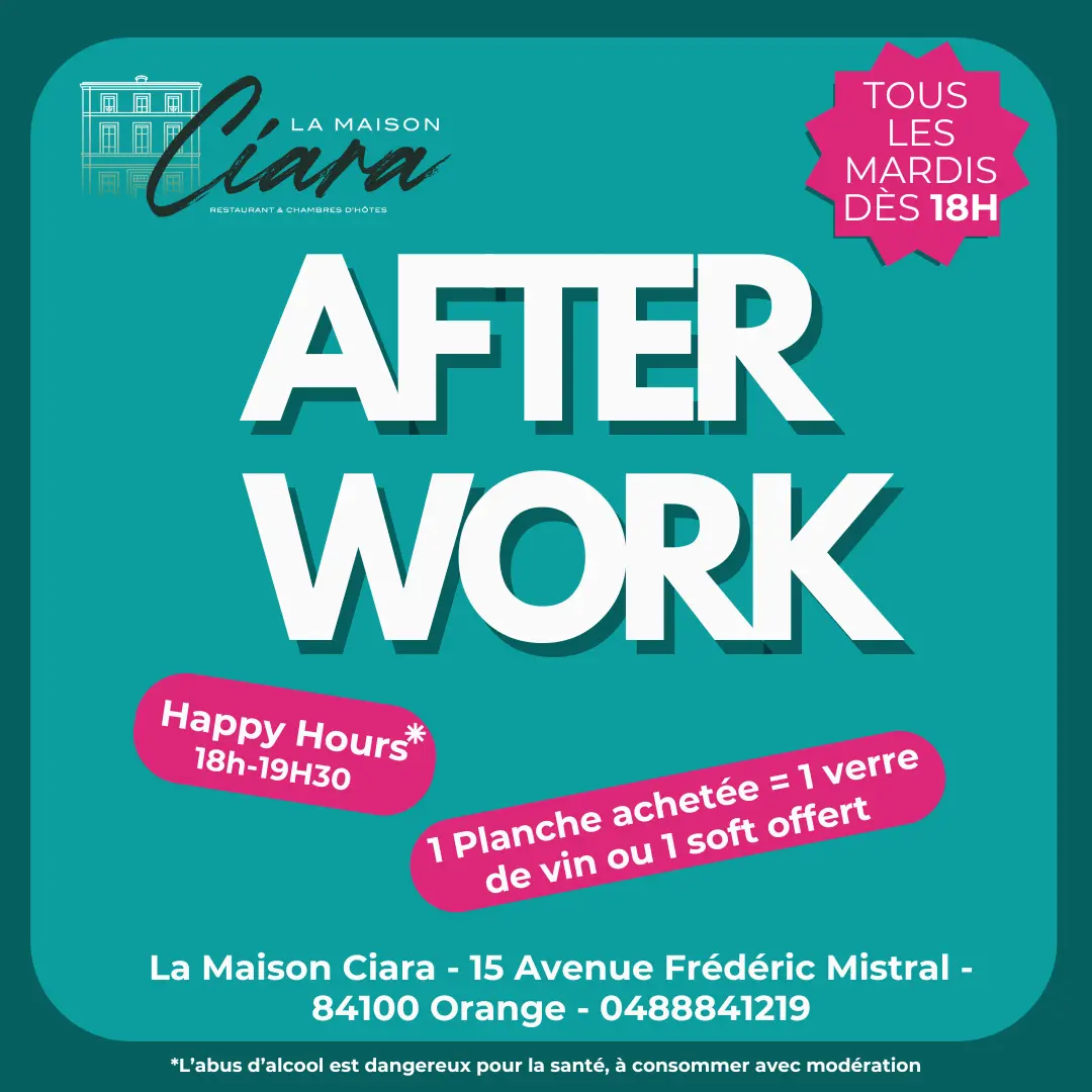 Afterwork du mardi à la Maison Ciara