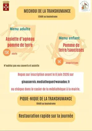 Repas : Méchoui de la transhumance | Fête de la transhumance