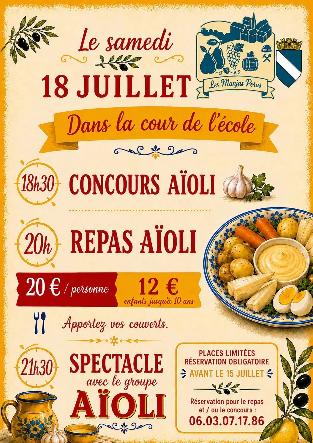 Concours et repas aïoli au Thoronet