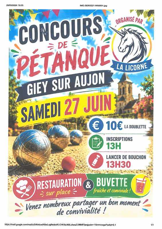 Concours de pétanque