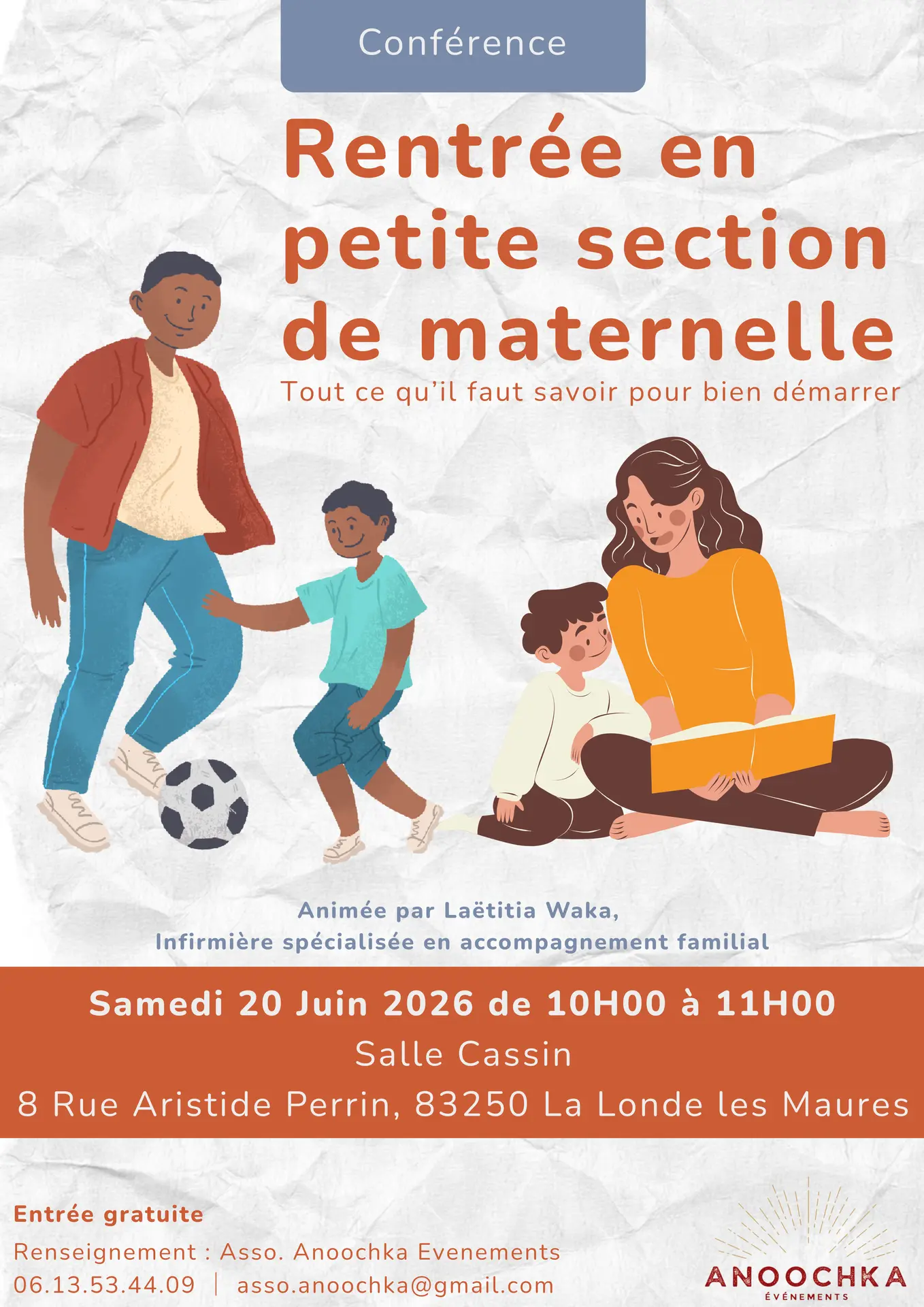 Conférence : "Rentrée en petite section de maternelle"