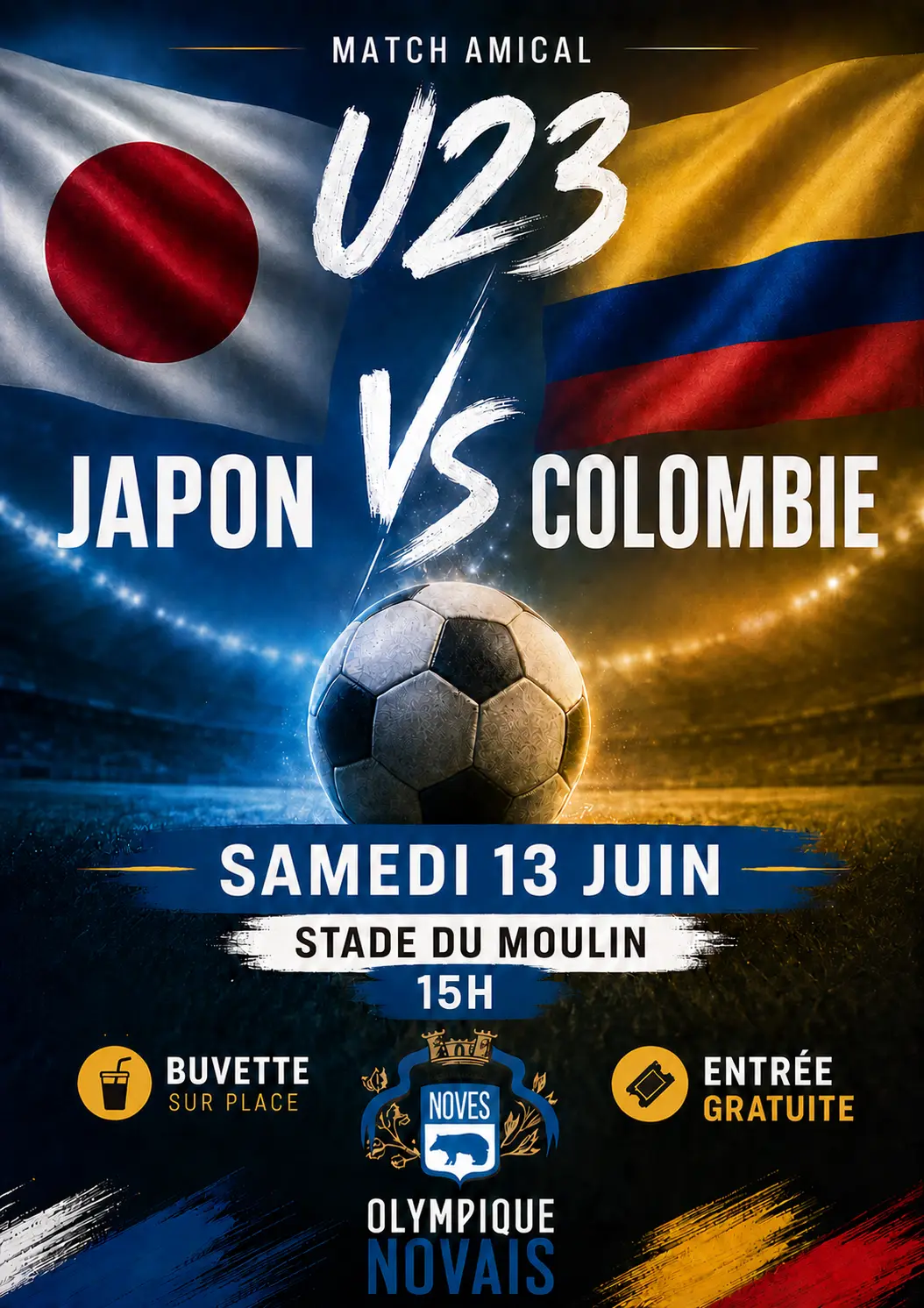 Match Amical Football Olympique Novais