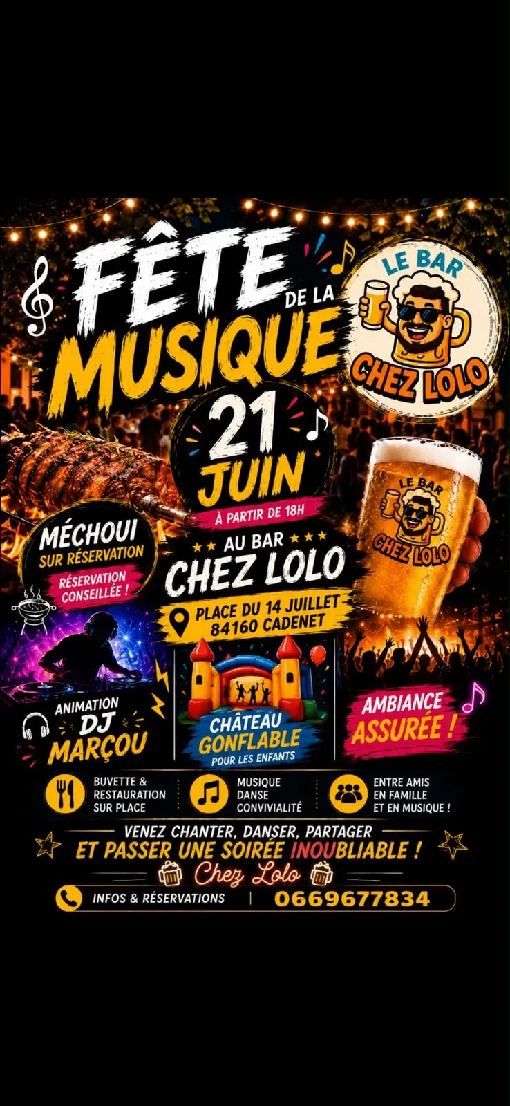 Fête de la musique à Cadenet "Chez lolo".