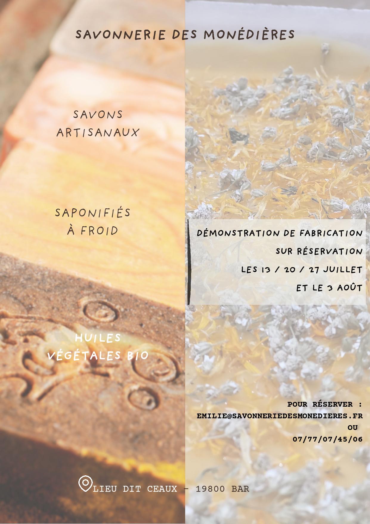 Savonnerie des Monédières : Démonstration / Fabrication de savons
