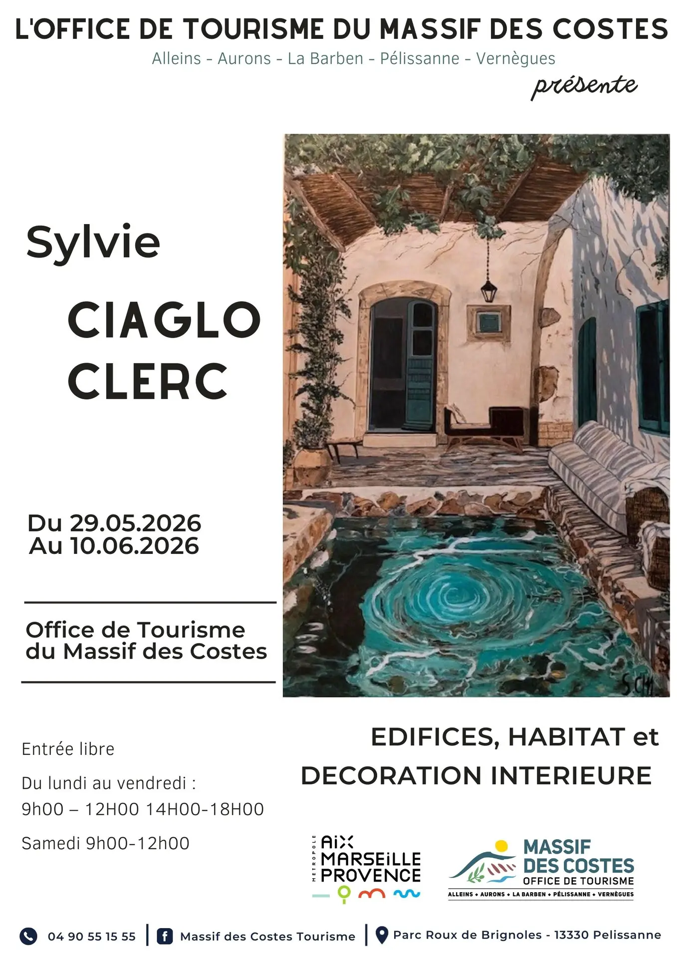 Edifices, habitat et décoration intérieure - Exposition de peintures de Sylvie Ciaglo Clerc