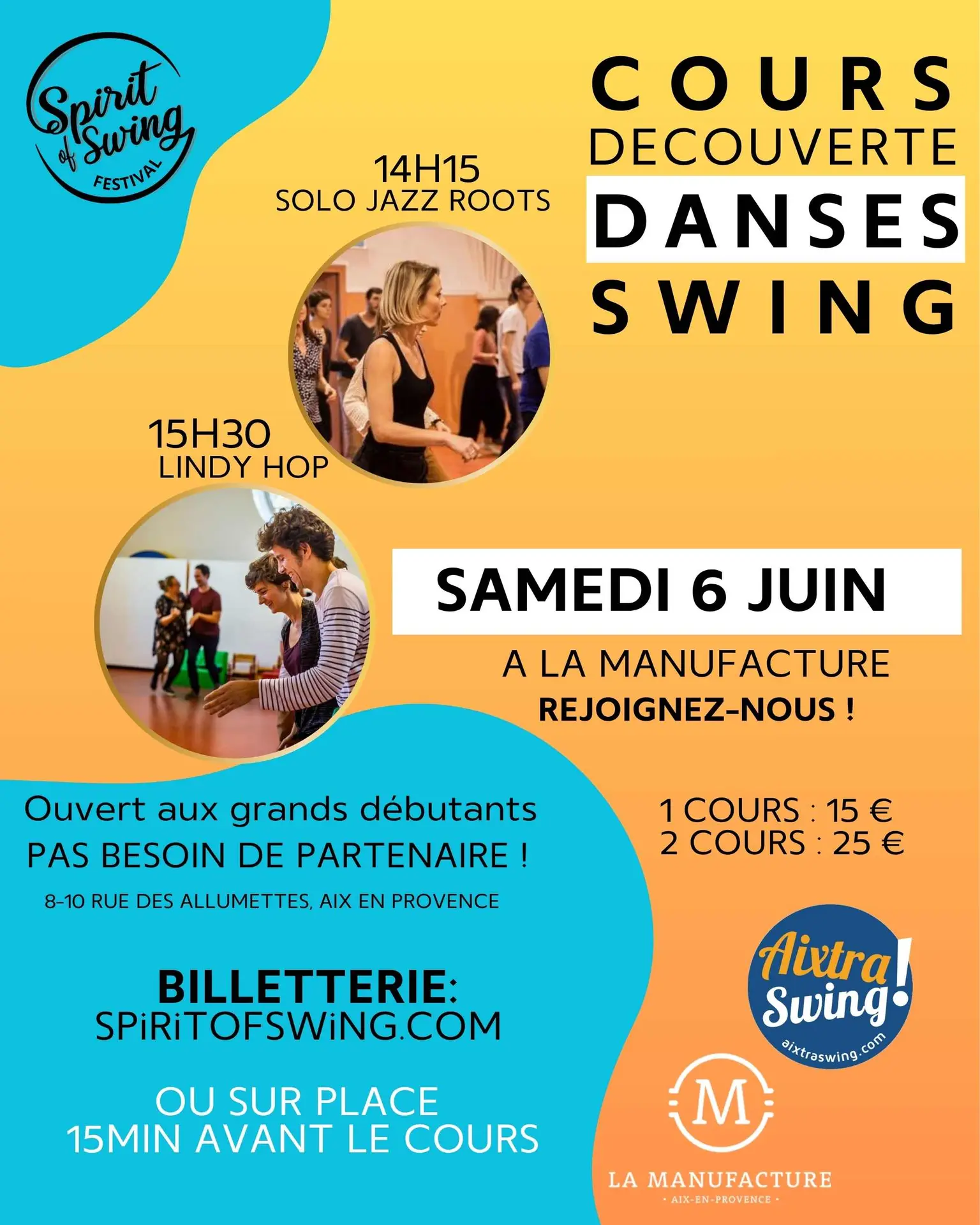 Cours découverte de danses swing