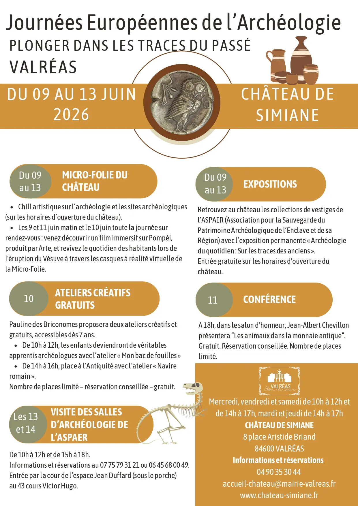 Les Journées européennes de l'archéologie au Château