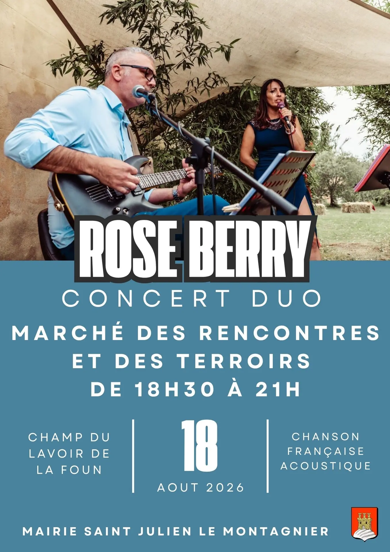 Concert : Rose Berry - duo | Marché des rencontres et des terroirs