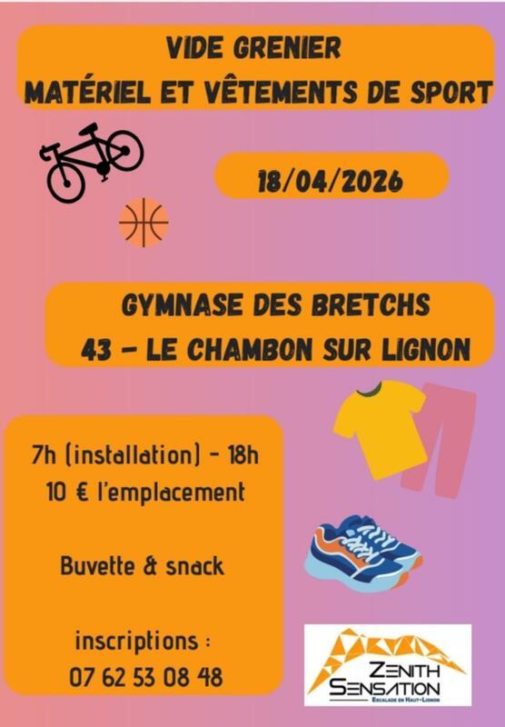 Vide grenier spécial articles de sports
