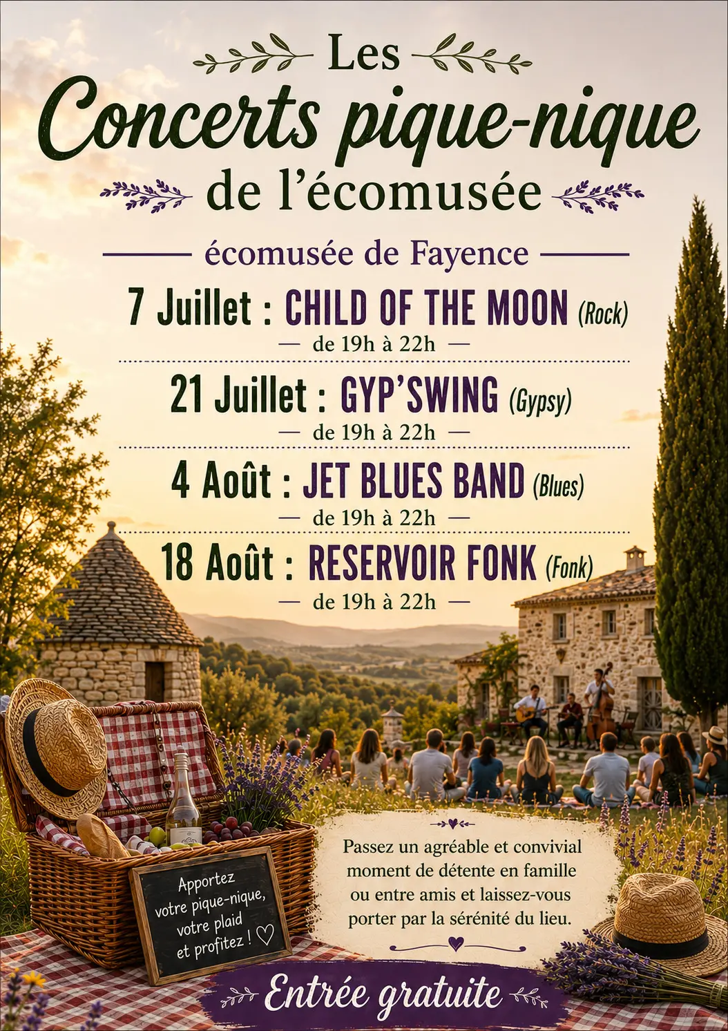 Les concerts pique nique de l'Ecomusée