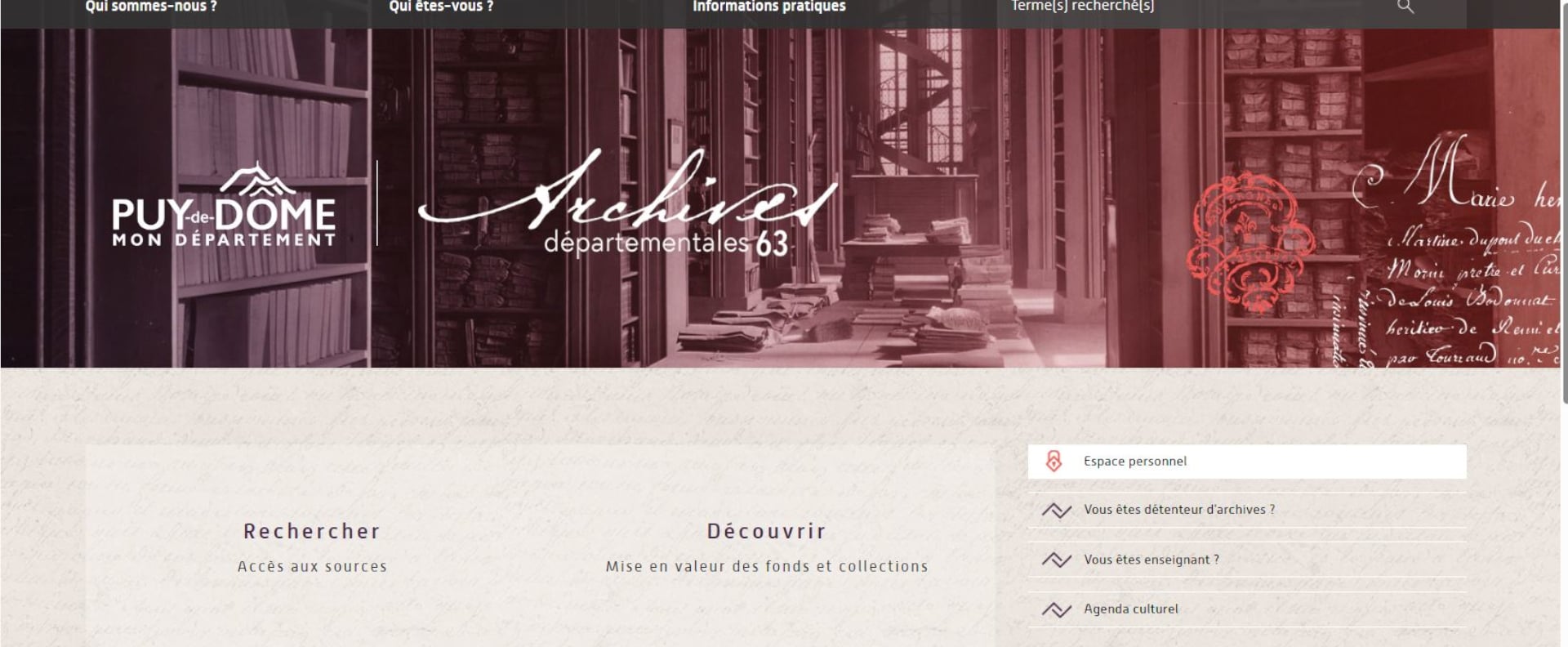 Atelier : incontournable site Internet des Archives du Puy-de-Dôme