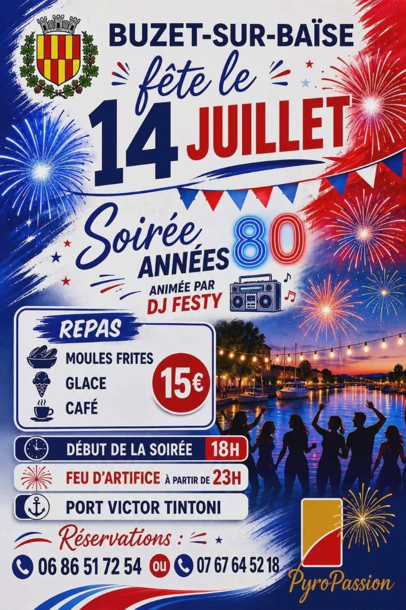 Fête du 14 juillet à Buzet-sur-Baïse