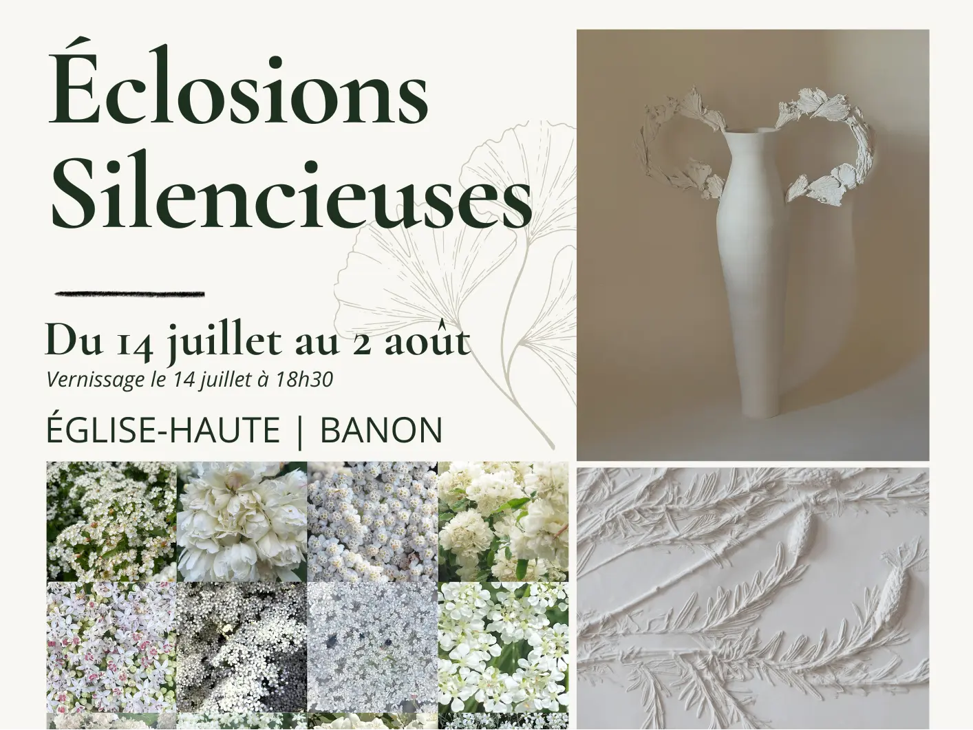 Exposition " Éclosions silencieuses"