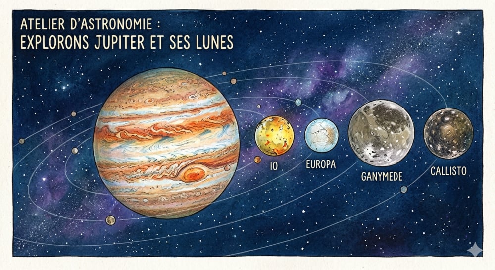 Atelier vacances "Jupiter et ses lunes"