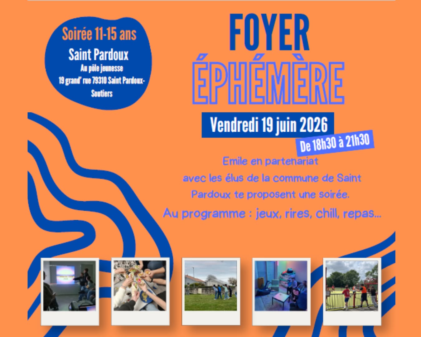 Foyer Ephémère soirée 11-15 ans
