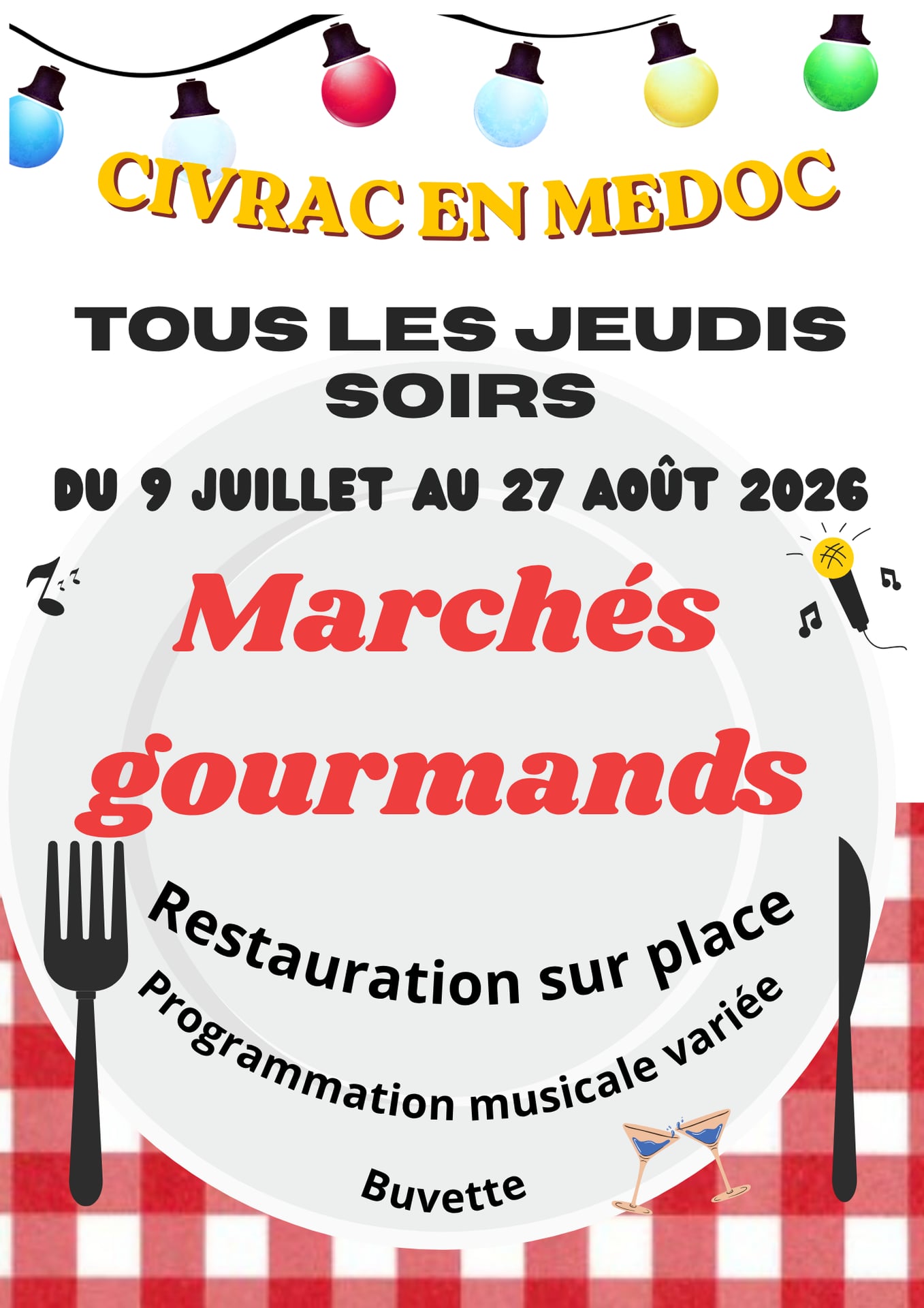Marché nocturne et gourmand à Civrac-en-Médoc
