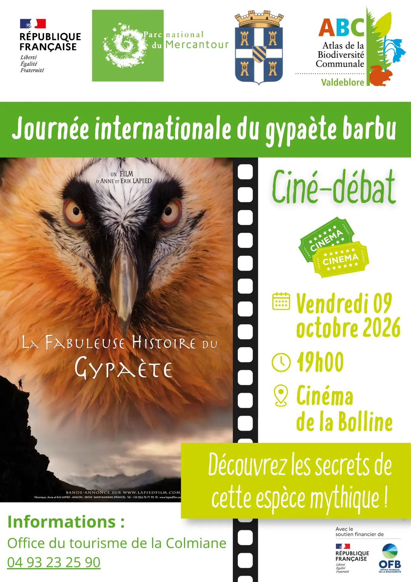 Ciné-débat : La fabuleuse histoire du gypaète