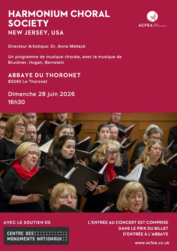 Conert Harmonium Choral Society à l'abbaye du Thoronet
